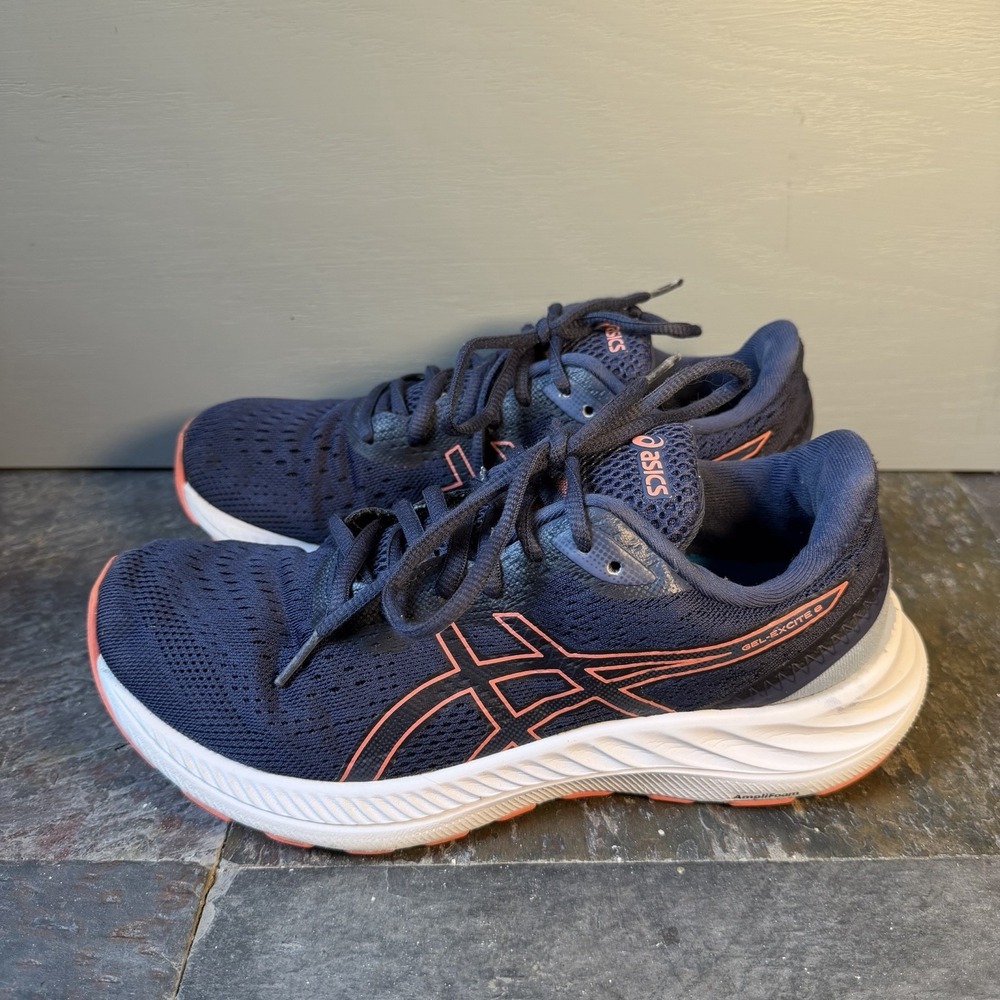 Asics Womens Gel Excite 8 1012A916 Blue Running Shoes Sneakers Size 7.5
